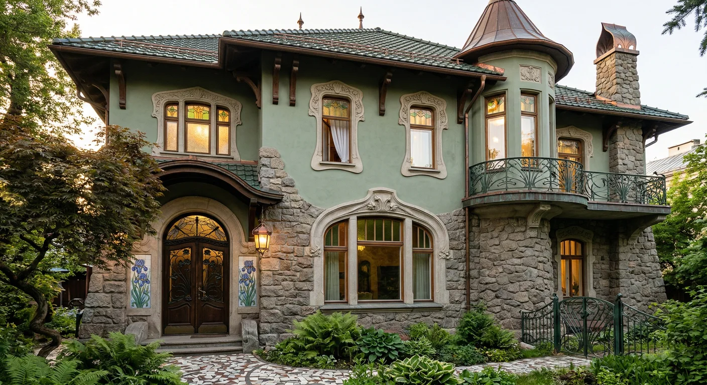 Модерн и ар-нуво: природные линии на фасаде