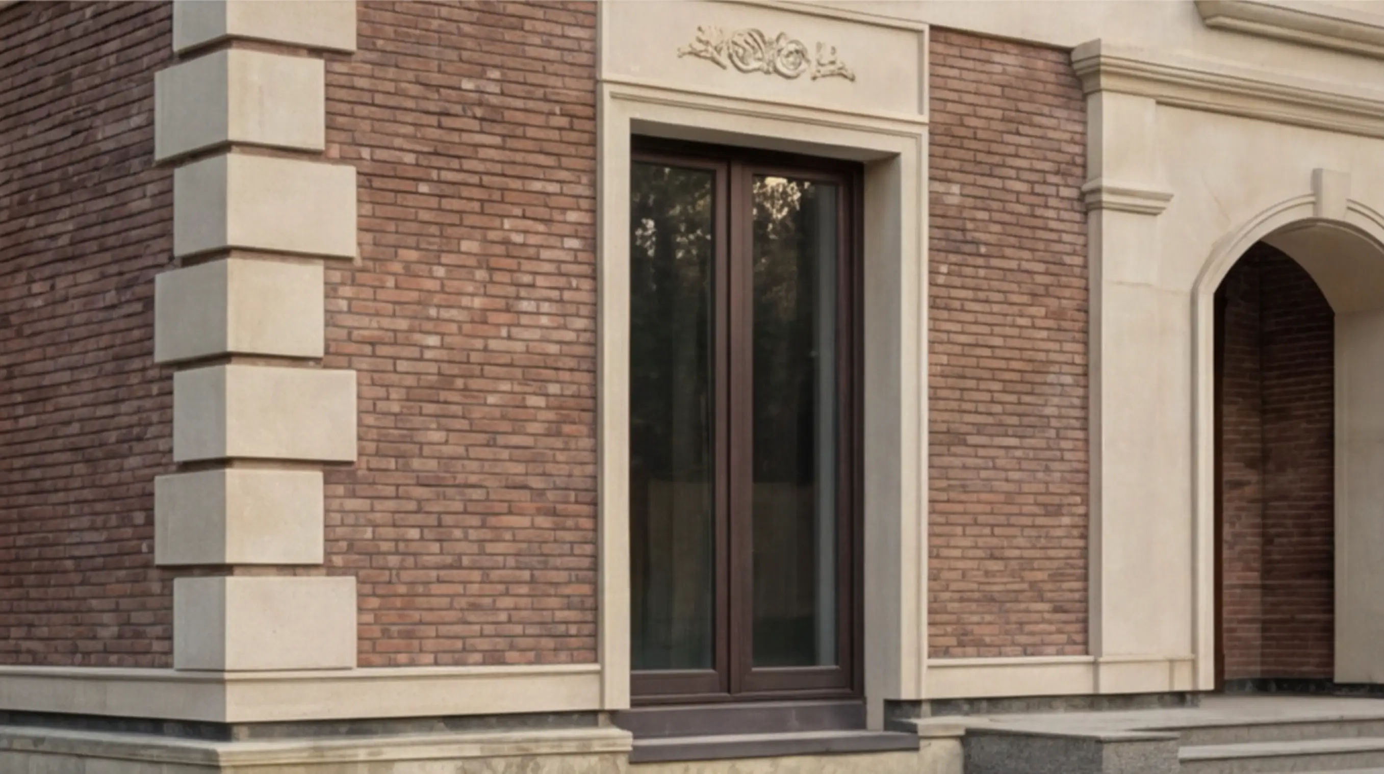 Оконное обрамление с рустом