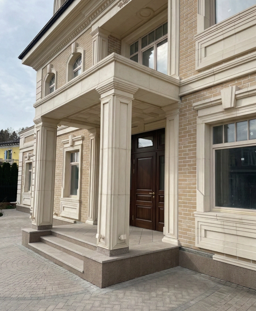 Входной портал с колоннами